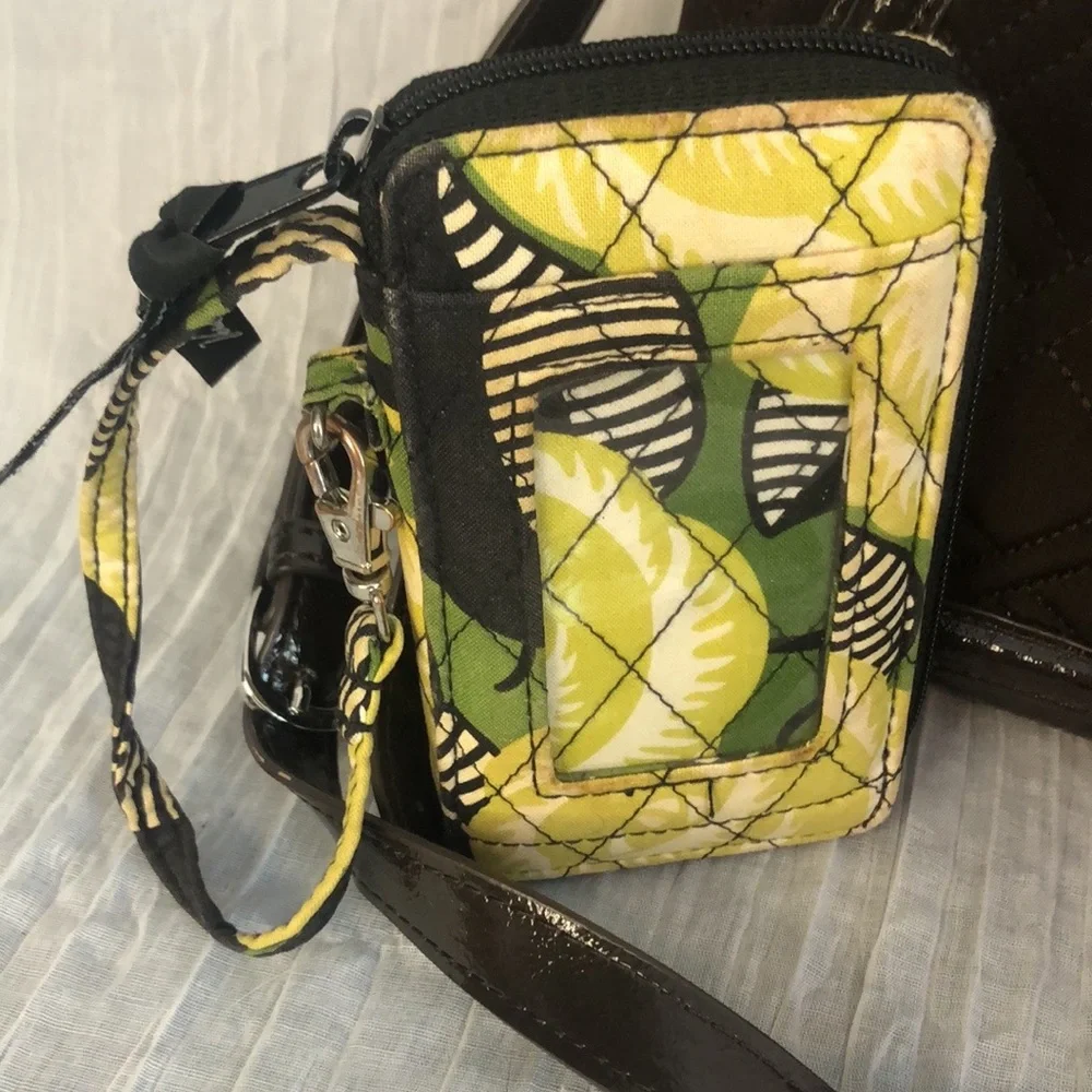 VERA BRADLEY Expresso shoulder bag La Neon Rose wristlet Rain Forest crossbody